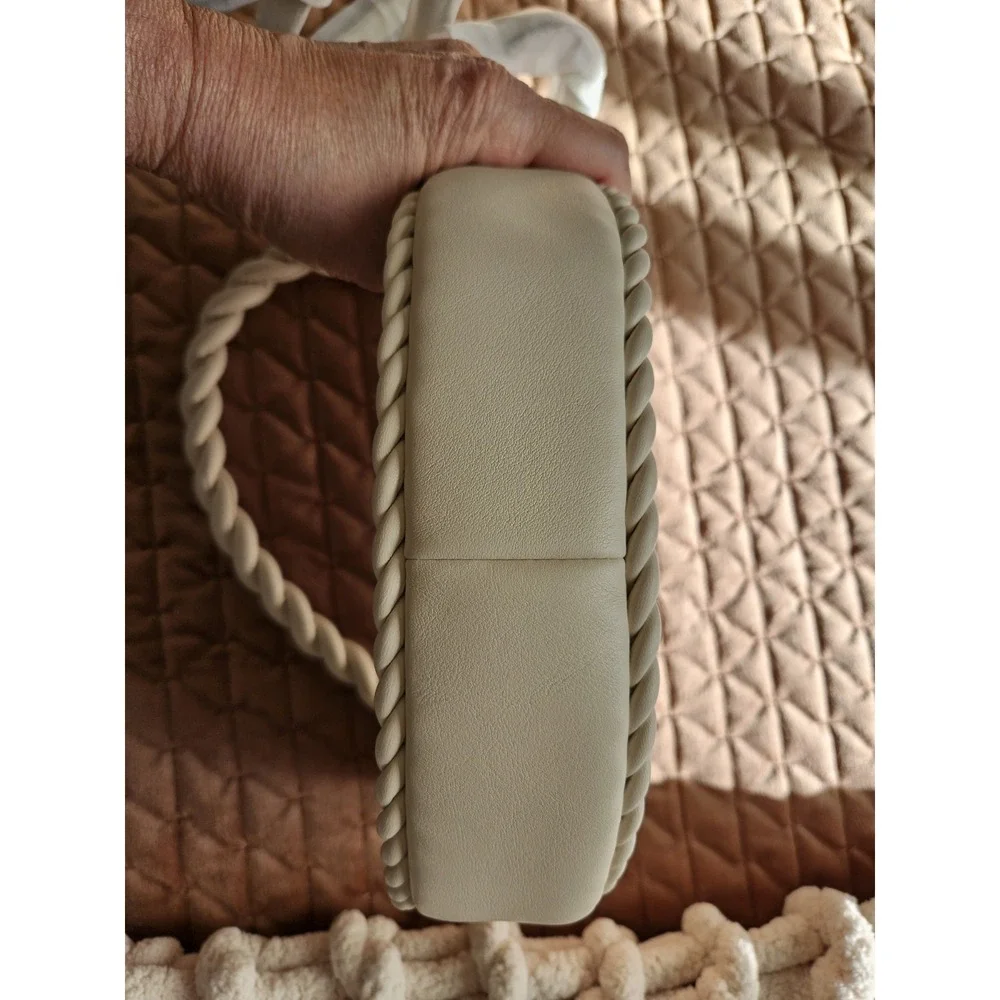 NWT Michael Kors Kyla Small Leather Convertible Pochette Lt. Cream w/Strap - Picture 7 of 8